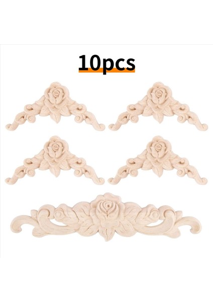 50 Adet Ahşap Oyma Duvar Dekoru Çiçek Ahşap Oyma Aplike Köşe Dekoratif Mobilya Kapı Dolap Yatak Dekorasyonlar (Yurt Dışından) modelleri