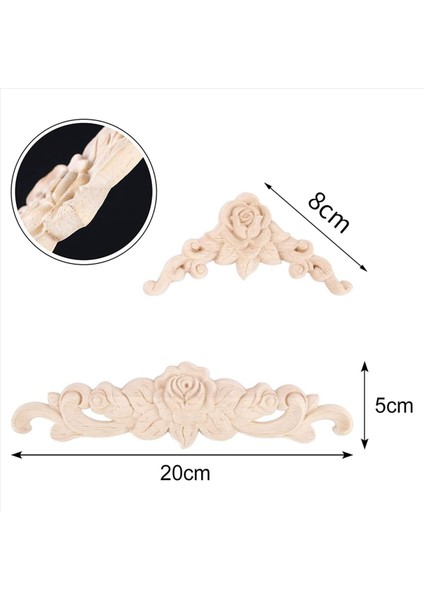 50 Adet Ahşap Oyma Duvar Dekoru Çiçek Ahşap Oyma Aplike Köşe Dekoratif Mobilya Kapı Dolap Yatak Dekorasyonlar (Yurt Dışından) fırsatları