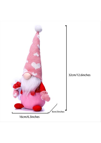 Sevgililer Günü Cnomes Dekorasyon Peluş - 2 Pcs Bay ve Bayan Scandinavian Tomte Bebek Ev Masa Süsleri Için Sevgililer (Yurt Dışından) fırsatları