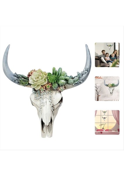 Reçine Longhorn Inek Kafatası Baş Duvar Asma Dekor Çiçek Inek Kafatası Duvar Dekor Kreş Dekoru Reçine Süsleme ile Saplama (Yurt Dışından) fiyatları