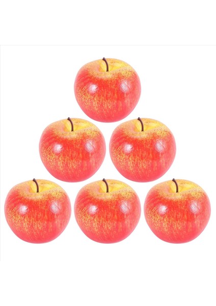 Dekoratif Yapay Elma Plastik Meyveler Ev Dekor 36 Pcs Kırmızı (Yurt Dışından) modelleri