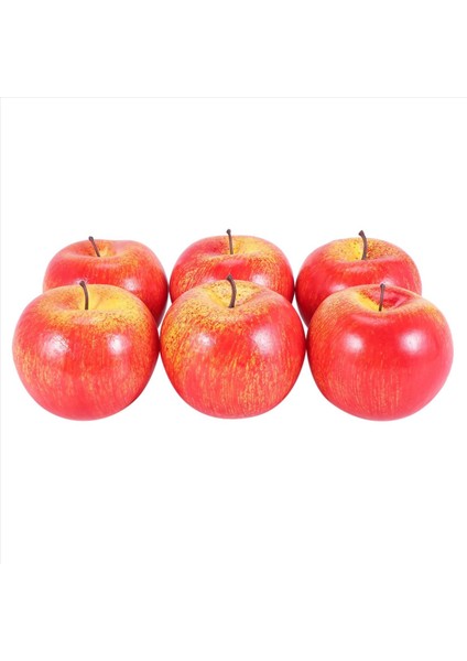 Dekoratif Yapay Elma Plastik Meyveler Ev Dekor 36 Pcs Kırmızı (Yurt Dışından) fırsatları