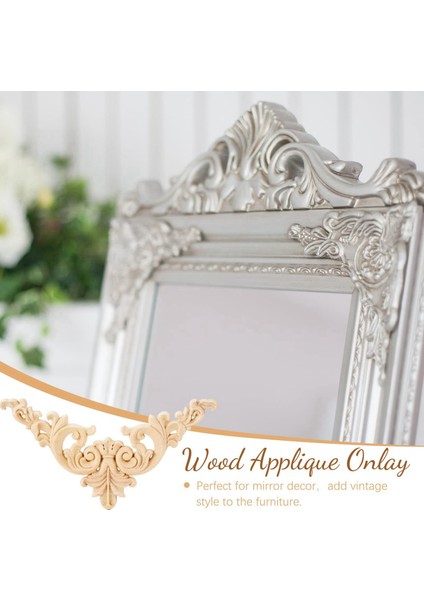 10X Ahşap Aplikeler Onaylar Dekoratif Ahşap Aplikler Dıy Ahşap Aplikeler Ayna Yatağı Kapısı Dolabı Dolap Mobilyaları (Yurt Dışından) indirimleri