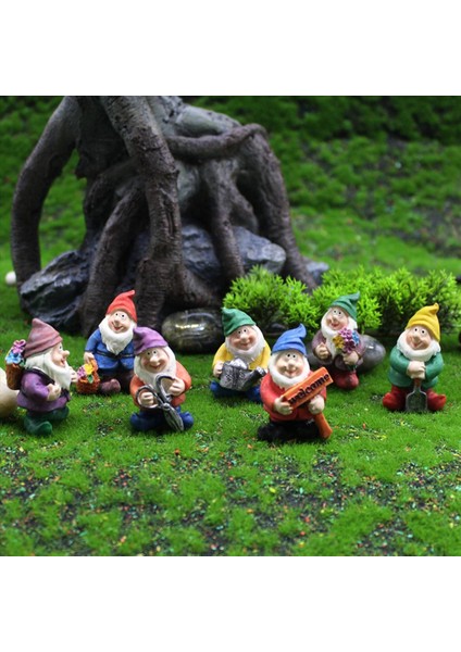 14 Adet Cüceler Peri Reçine Heykelleri Mini Bahçe Heykelleri Dekorasyon Masalı Heykel Için Tatil Festivali Dekorasyonu (Yurt Dışından) modelleri
