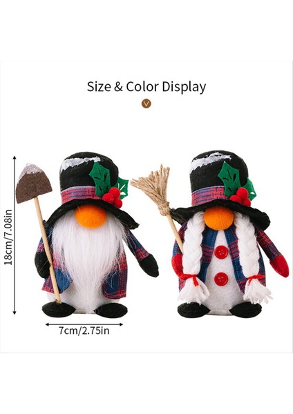 Noel Süslemeleri Yüzü Olmayan Bebek Kardan Adam Heykelcik Süslemesi Süpürge Kürek Goblin Gnome Bebek Hediyeleri Kadın (Yurt Dışından) fiyatları