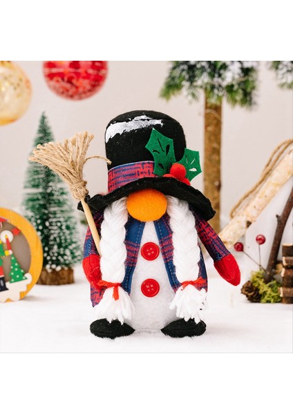 Noel Süslemeleri Yüzü Olmayan Bebek Kardan Adam Heykelcik Süslemesi Süpürge Kürek Goblin Gnome Bebek Hediyeleri Kadın (Yurt Dışından) indirimleri
