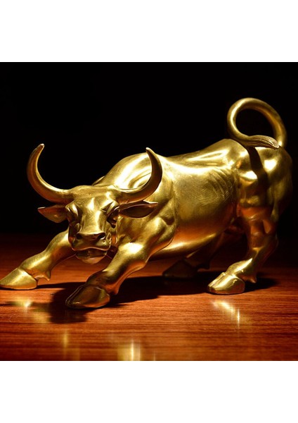 2x Feng Shui Fortune Pirinç Boğa Heykeli Heykel Ev Dekorasyonu Altın Bakır Boğa Kariyerin Iyi Şanslarını Temsil Ediyor (Yurt Dışından) modelleri
