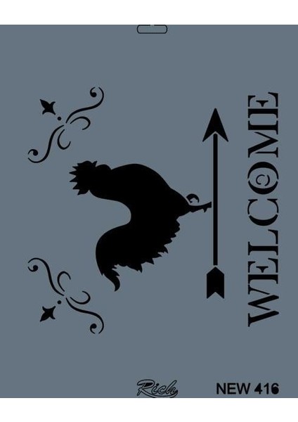 Rich New Seri N-416 Stencil 35X25 cm