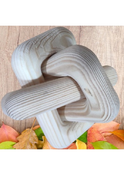 Boho Tarzı Ahşap Zincir Bağlantı Top Süsleri El Oymalı 3 Bağlantılı Zincir Sanat Zanaat Masa Süsü Ev Ofisi Rustik Deco B B (Yurt Dışından) indirimleri