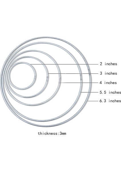 30 Adet Gümüş Dream Catcher Metal Yüzük Malzemeleri Makrome Yüzükler Çok Amaçlı Zanaat Projeleri Için Metal Çemberler 5 Boyutta (Yurt Dışından) fiyatları