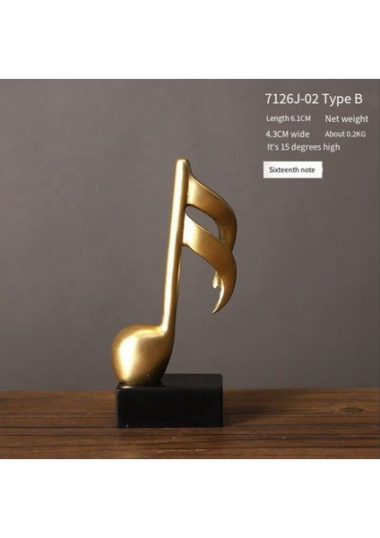 Müzik Not Dekor Müzikal Heykel Heykeli Reçine Müzik Not Ev Piyano Hediyeleri Reçine Süslemeleri (Yurt Dışından)