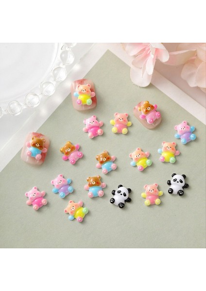 100PCS Sevimli 3D Ayı Dıy Reçine Buzdolabı Mıknatıs Cep Telefon Kılıf Aksesuarları Tırnak Sanat Aksesuarları Karışık Renkler (Yurt Dışından) fiyatları