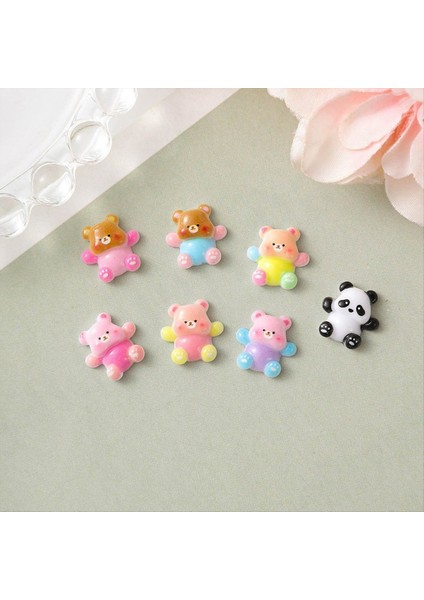 100PCS Sevimli 3D Ayı Dıy Reçine Buzdolabı Mıknatıs Cep Telefon Kılıf Aksesuarları Tırnak Sanat Aksesuarları Karışık Renkler (Yurt Dışından) fırsatları