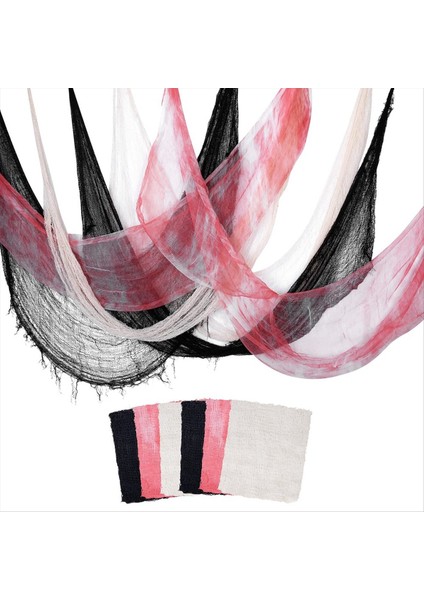 Cadılar Bayramı Ürpertici Kumaş 6pcs 30X72INCH Cadılar Bayramı Siyah Ürkütücü Korkunç Ürpertici Gazlı Gezay (Yurt Dışından)