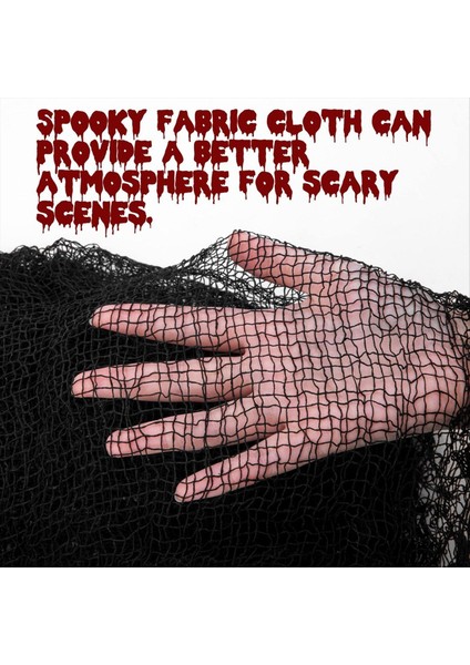 Cadılar Bayramı Ürpertici Kumaş 6pcs 30X72INCH Cadılar Bayramı Siyah Ürkütücü Korkunç Ürpertici Gazlı Gezay (Yurt Dışından) modelleri