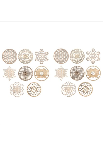 16 Paket 14CM Ahşap Duvar Tabelası Hayat Şekli Şekli Coaster Ahşap Duvar Sanatı Diy Coaster Zanaat Yapmak Geometri (Yurt Dışından) fiyatları