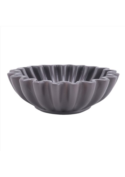 Yivli Fırfır Dekoratif Kase - Oturma Odası Için Ev Dekoru Aksanları Sehpa Kitaplık ve Konsol Küçük -B (Yurt Dışından)