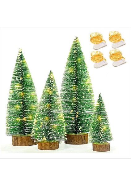 Işıklı Küçük Noel Ağacı 4 Boyut Noel Masa Dekoru Noel Tatili Iç Mekan Dekorasyonları Için Mükemmel (Yurt Dışından) indirimleri