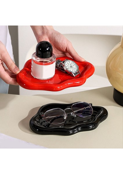 Seramik Takı Tepsisi Çanak Yüzük Anahtarı Boyun Bulut Bulut Şekiş Dekor Mücevher Tabağı Tutucu Yatak Odası Dekor Estetik Hediye B (Yurt Dışından) fiyatları