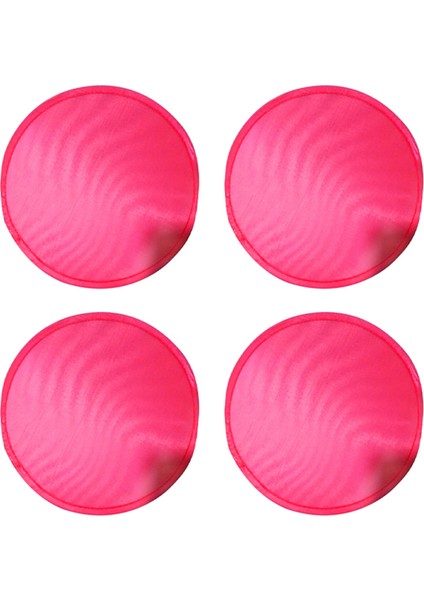 4x Katlanabilir Yuvarlak Fan Kırmızısı (Yurt Dışından)