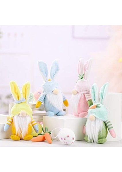 Paskalya Tavşanı Gnome Dekorasyonları Sevimli Tavşan El Yapımı Paskalya Gnome Peluş Dekor Bahar Paskalya Günü Ev Masa Dekoru (Yurt Dışından) modelleri