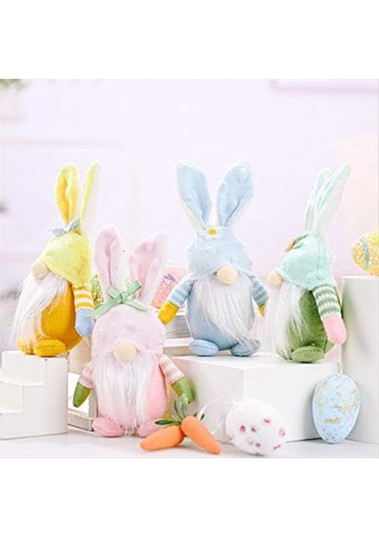 Paskalya Tavşanı Gnome Dekorasyonları Sevimli Tavşan El Yapımı Paskalya Gnome Peluş Dekor Bahar Paskalya Günü Ev Masa Dekoru (Yurt Dışından) fırsatları