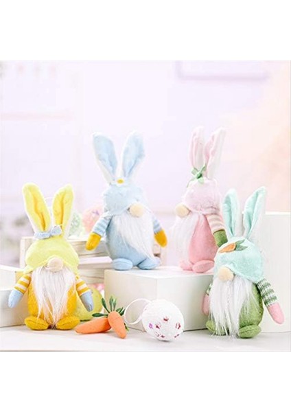Paskalya Tavşanı Gnome Dekorasyonları Sevimli Tavşan El Yapımı Paskalya Gnome Peluş Dekor Bahar Paskalya Günü Ev Masa Dekoru (Yurt Dışından) indirimleri
