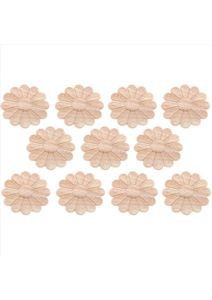 60PCS Boyasız Yuvarlak Çiçek Desen Ahşap Oyma Aplike Çerçeve Onlay Dolap Mobilya Dekorasyonu 6cm (Yurt Dışından) fiyatları