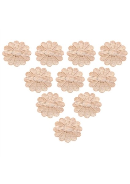 60PCS Boyasız Yuvarlak Çiçek Desen Ahşap Oyma Aplike Çerçeve Onlay Dolap Mobilya Dekorasyonu 6cm (Yurt Dışından) fırsatları