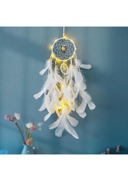 Dream Catchers Boho Rüya Catcher Işıklarla El Yapımı Tüy Arkadaşlar Için Ev Dekoru Hediyeleri Duvar Dekoru Yatak Odası Dekoru (Yurt Dışından) fiyatları