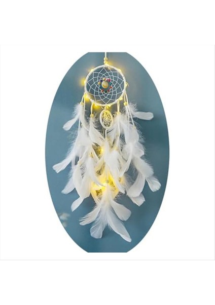 Dream Catchers Boho Rüya Catcher Işıklarla El Yapımı Tüy Arkadaşlar Için Ev Dekoru Hediyeleri Duvar Dekoru Yatak Odası Dekoru (Yurt Dışından) modelleri