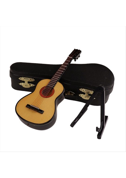 Stand ve Case Mini Musical Enstrüman Minyatür Bebek Evi Modeli Ev Dekorasyonu ile E-Wooden Minyatür Gitar (Yurt Dışından) indirimleri