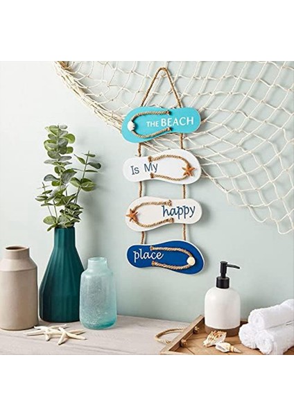 Okyanus Dekoru Sanat Flip Flop Duvar Süsü Terlik Asılı Dekorasyon Okyanus Dekor Oturma Odası Yatak Odası Yemek Odası (Yurt Dışından) fiyatları