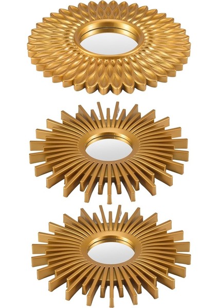 3 Duvar Paketi Için Altın Aynalar - Oda Dekoru ve Ev Dekoru Aynaları Için Duvar Dekoratif Aynalar Için Ev Dekoru Aynaları (Yurt Dışından) modelleri