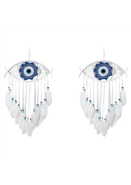 2x Kötü Göz Rüya Yakalayıcıları Yatak Odası Için El Dokuması Macrame Dreamcatcher Duvar Asılı Ev Dekoru Iyi Şans Nimet Hediyesi 1 (Yurt Dışından)