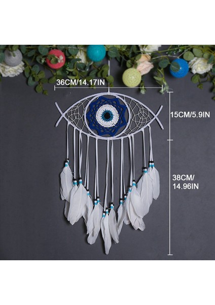 2x Kötü Göz Rüya Yakalayıcıları Yatak Odası Için El Dokuması Macrame Dreamcatcher Duvar Asılı Ev Dekoru Iyi Şans Nimet Hediyesi 1 (Yurt Dışından) modelleri