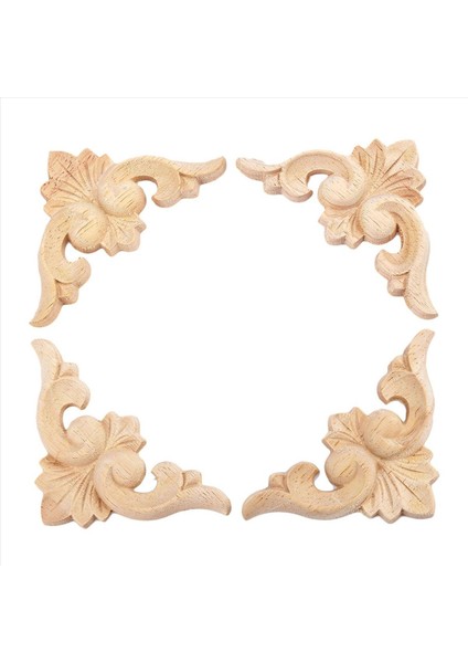 16PCS 6X6CM Avrupa Tarzı Ahşap Oyma Köşe Onlay Aplike Mobilya Boyasız Kapı Dekor (Yurt Dışından) modelleri