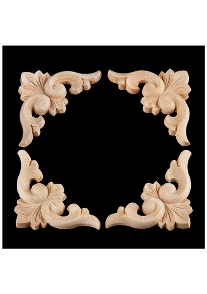 16PCS 6X6CM Avrupa Tarzı Ahşap Oyma Köşe Onlay Aplike Mobilya Boyasız Kapı Dekor (Yurt Dışından) fırsatları
