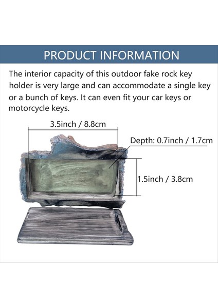 Dışarı Için Kaya Gizli Anahtar Kutusu - Açık Bahçe Veya Avlu Için Güvenli Reçine Yedek Anahtar Hider (Ağaç Kütük Stili) (Yurt Dışından) modelleri