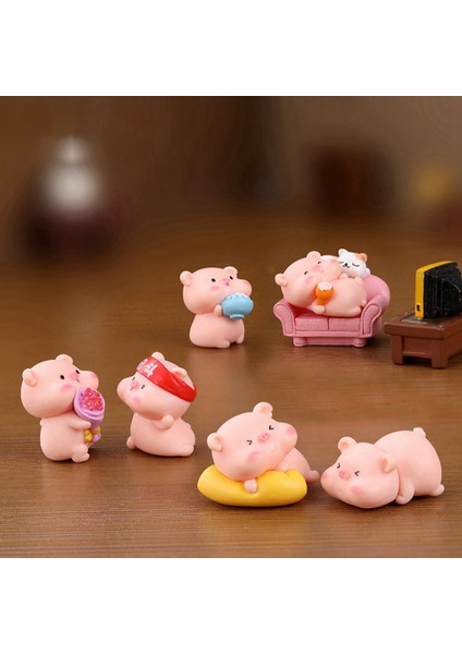 6 Adet Minyatür Domuz Figürinler Sevimli Pembe Domuz Aile Oyuncakları Figürler Peri Bahçe Dekorasyonu Için Diy El Sanatları Ev Süslemeleri (Yurt Dışından) fırsatları
