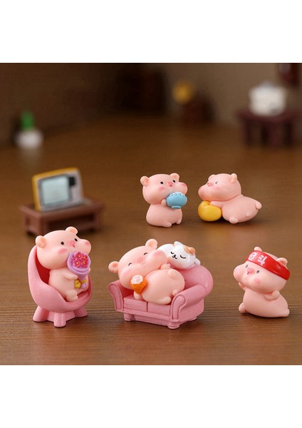 6 Adet Minyatür Domuz Figürinler Sevimli Pembe Domuz Aile Oyuncakları Figürler Peri Bahçe Dekorasyonu Için Diy El Sanatları Ev Süslemeleri (Yurt Dışından) indirimleri
