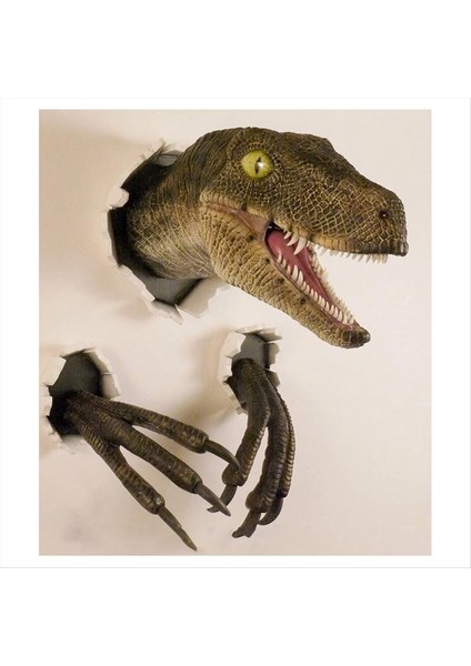 Velociraptor Heykel Duvarı Reçinesi Dinozor Kafası Heykel Duvarı Kapalı ve Dış Mekan Dinozoru Için Asılı Süsleme (Yurt Dışından) fırsatları
