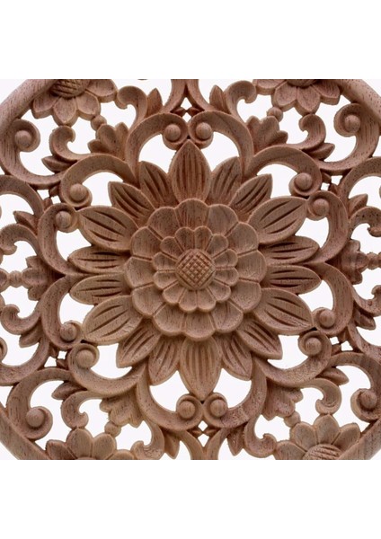 Ahşap Çıkartma Beslemesi Aplike Gerçek Ahşap Oyma 20X20X1CM ve Oyma Çiçek Oyma Yuvarlak Ahşap Aplikler 15X15X0 8cm (Yurt Dışından) indirimleri