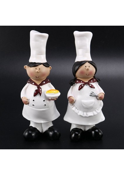 1 Çift Yaratıcı Erkek Kız Şef Dekorasyon Ev Dekorasyon Reçine El Sanatları Şarap Dolabı Pencere Restoran Fırın Dekorasyon (Yurt Dışından) modelleri