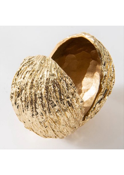 Altın Modern Fındık Kabuğu Sanat Süs Masası Dekorasyon Altın Kaplama Nut Kabuk Heykel Soyut El Sanatları Ev Dekorasyonu-A (Yurt Dışından)