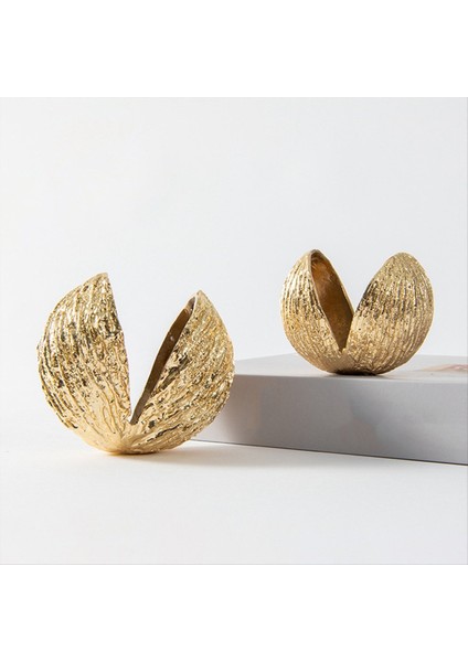 Altın Modern Fındık Kabuğu Sanat Süs Masası Dekorasyon Altın Kaplama Nut Kabuk Heykel Soyut El Sanatları Ev Dekorasyonu-A (Yurt Dışından) fırsatları