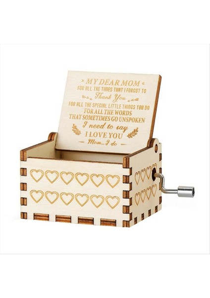 Ahşap Müzik Kutuları Lazer Kazınmış Vintage Ahşap Güneş Işığı Müzik Kutusu Hediyeleri Doğum Günü/noel/sevgililer Günü Bir (Yurt Dışından)