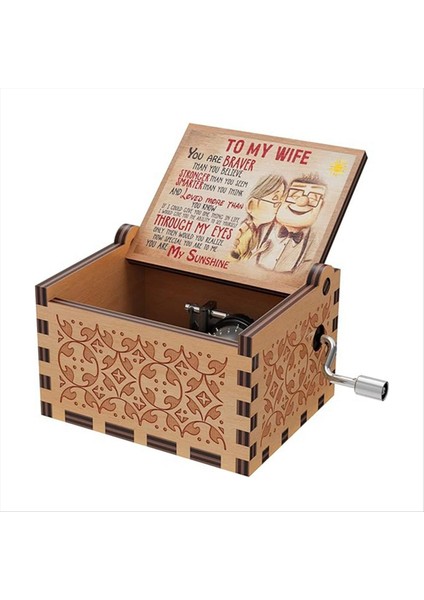 Ahşap Müzik Kutuları Lazer Kazınmış Vintage Ahşap Güneş Işığı Müzik Kutusu Hediyeleri Doğum Günü/noel/sevgililer Günü Bir (Yurt Dışından) fırsatları