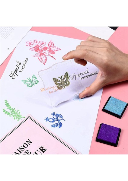 35 Parça Temiz Damga Blokları Akrilik Damgalama Blokları Scrapbooking El Sanatları Için Izgara ile Ayarlanan Araçlar Kartlar Program Kitabı (Yurt Dışından) fiyatları