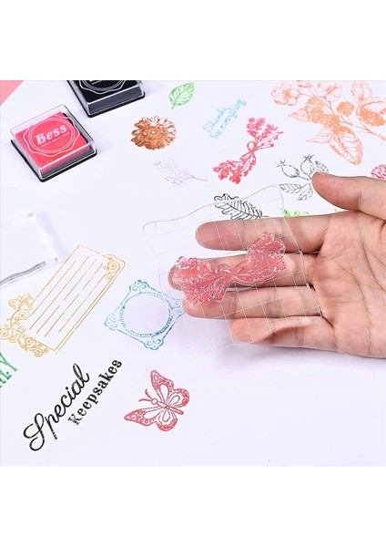 35 Parça Temiz Damga Blokları Akrilik Damgalama Blokları Scrapbooking El Sanatları Için Izgara ile Ayarlanan Araçlar Kartlar Program Kitabı (Yurt Dışından) fırsatları